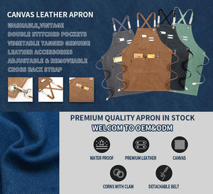 Biểu Tượng Tùy Chỉnh Có Thể Điều Chỉnh <span class=keywords><strong>Unisex</strong></span> Phụ Nữ Người Đàn Ông Công Nhân Đồng Phục Nhà Bếp Cafe Vườn Nhà Hàng Nấu Ăn BBQ Cắt Tóc Vải Đầu Bếp Tạp Dề - Product Image 2