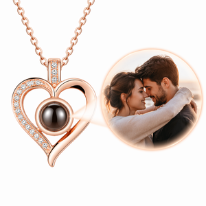 Collana con Proiezione Foto Personalizzata, Ciondolo a Cuore '<span class=keywords><strong>Ti</strong></span> Amo' in 100 Lingue, Gioiello Commemorativo Personalizzato, Regalo per Anniversario - Product Image 2