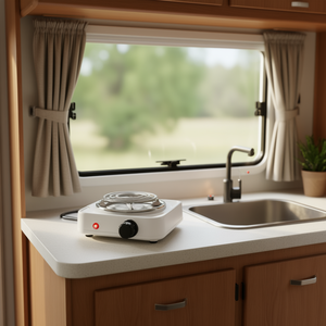 Placa Calefactora Eléctrica Portátil de 1000W con Control de Perilla para Uso en RV - Product Image 2