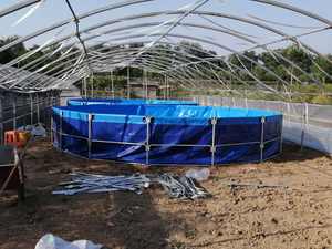 Bâche en PVC / Équipement d'élevage <span class=keywords><strong>de</strong></span> poissons pliable <span class=keywords><strong>pour</strong></span> l'aquaculture et les réservoirs d'eau agricoles - Product Image 3