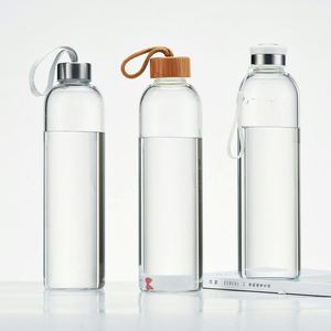 Premium <b>500Ml</b> Eco-Friendly Borosilicate <b>Glass</b> Drinkware Custom Logo Water Bottle Lid Anti-Corrosion Coating for Personalized - Product Image 1
