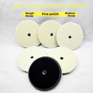 Disques de polissage auto-adhésifs en laine tricotée 125mm/150mm à bords biseautés, éponges épaisses/moyennes/fines pour découpe, cirage et élimination des rayures - Product Image 3