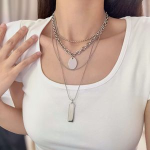 Erkekler için Hip-Hop Çok Katmanlı Paslanmaz Çelik Kolye, Çok Yönlü ve Şık, Lüks Bir His Veren Kolye - Product Image 1