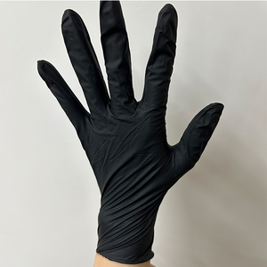 SKU-YN001 5 Mil Texture Complète Robuste Industrie Mécanique Tatouage Logo Personnalisé Sans Poudre Sans Latex Nitrile Noir 9 Gants - Product Image 2