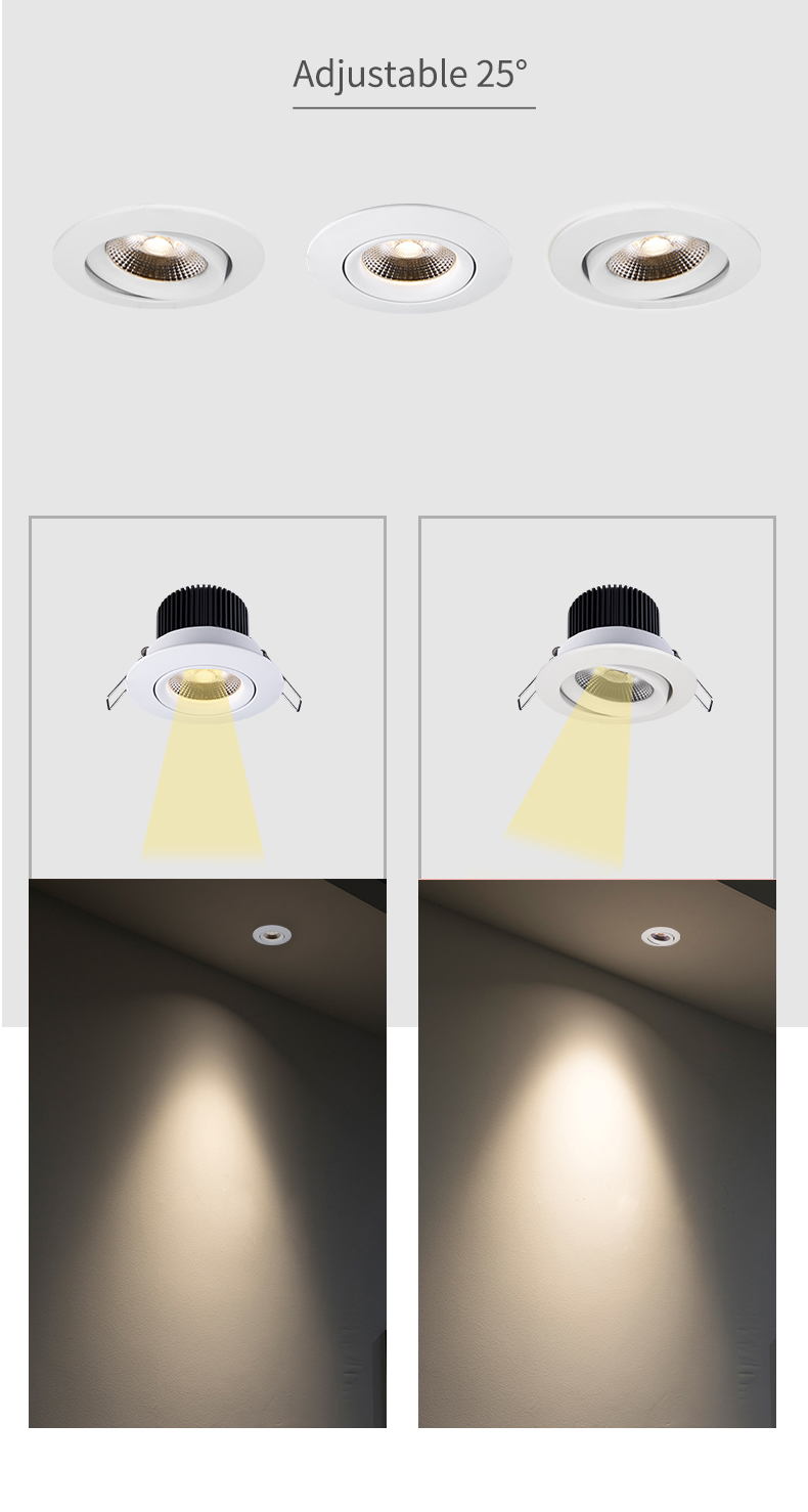 Indoor Lighting Ceiling Lights Wifi Dimmable 11w COB Recessed Led Anti Glare smart downlight