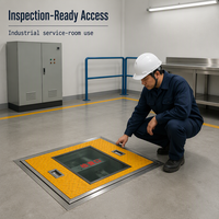 Couverture de canalisation de câbles visualisée pour système électrique avec verre trempé laminé PVB pour la surveillance et l'entretien des câbles