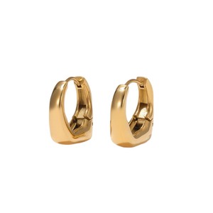 Pendientes de Acero Inoxidable de Alto Pulido en PVD de 18K Chapado en Oro - Product Image 5