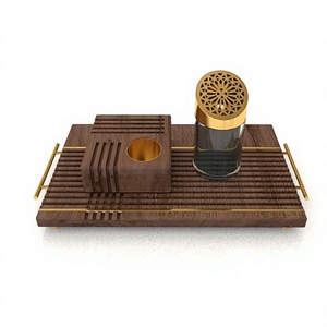 Luxury Wooden Sandalwood <b>Bakhoor</b> Burner Polished Finish Best Quality Incense Holder <b>Oud</b> Aromatic Rituals Elegant Home Incense - Product Image 1