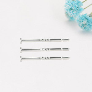 Aiguilles pour boucles d'oreilles en argent S925, 3 pièces, broches pour bijoux, accessoires pour boucles d'oreilles DIY, vente en gros - Product Image 2