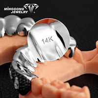 Nouveauté : Grillz personnalisés en moissanite noire taille poire, en or véritable 10K, 14K, 18K et argent sterling 925, design tendance pour hommes et femmes