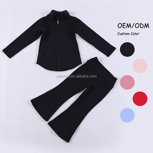 Tanzkleidung für Mädchen Yoga-Schlaghose und Jacke 2-teiliges Yoga-Set Fitness-Oberteil Sportanzug Yoga-Workout-Set für Kinder - Product Image 6