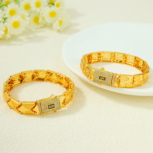 Pulsera de Zirconia de Alta Calidad Estilo Hip Hop, Chapada en Oro de 21k, Diseño de Rompecabezas, Hecha a Mano, para Mujer, Ideal para Regalo de Fiesta - Product Image 2