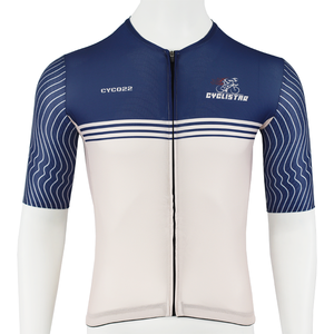 Camisetas de bicicleta personalizadas, ropa de bicicleta estampada, camiseta de <span class=keywords><strong>ciclismo</strong></span> para hombre, camiseta de <span class=keywords><strong>ciclismo</strong></span> <span class=keywords><strong>azul</strong></span> y blanca, camiseta de bicicleta de montaña, proveedor personalizado - Product Image 1