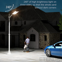 Lampadaires LED solaires 600W/800W/1000W étanches IP66 pour l'extérieur avec garantie de 2 ans et angle de faisceau de 180°