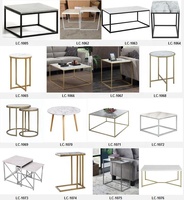 LC-1005, vente en usine Table basse en marbre Rectangle de salon Table basse en marbre peut être personnalisé modèle classique