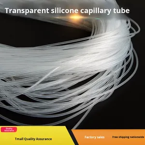 Tubo de silicona transparente Tubo capilar flexible de tamaño pequeño 0,5mm/1/2/3mm Proceso de corte personalizado Delgado - Product Image 6
