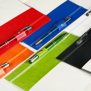 A5 Bìa mềm da cam Tạp Chí giá thấp máy tính xách tay với kinh doanh thẻ Pocket - Product Image 2