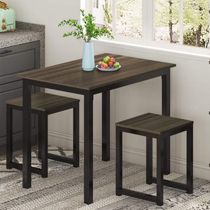 Juego <span class=keywords><strong>de</strong></span> <span class=keywords><strong>mesa</strong></span> y silla <span class=keywords><strong>de</strong></span> madera <span class=keywords><strong>con</strong></span> <span class=keywords><strong>dos</strong></span> <span class=keywords><strong>taburetes</strong></span> para el hogar, conjunto <span class=keywords><strong>de</strong></span> 3 piezas para comedor, <span class=keywords><strong>mesa</strong></span> <span class=keywords><strong>de</strong></span> desayuno para <span class=keywords><strong>Cocina</strong></span> - Product Image 2