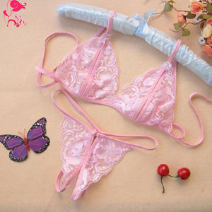 ملابس داخلية نسائية من الدانتيل من قطعتين ملابس داخلية مثيرة ساخنة شفافة للمرأة حمراء بيضاء سوداء - Product Image 6