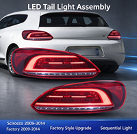 Feux arrière LED à lentille fumée pour VW Scirocco MK3 2009-2014 pré-lifting, clignotants séquentiels dynamiques, plug and play