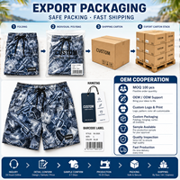 Shorts de plage robustes à double couche avec coutures renforcées pour le surf et les activités nautiques