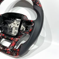 Pièces de volant en fibre de carbone forgée rouge pour Ford Raptor F150 2015 2016 2018 2020 2022 F150 Tuning automobile de haute qualité