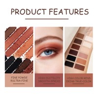 Palette de fards à paupières mats aux tons terreux, 12 teintes, OEM ODM, logo personnalisé, marque privée, palette de fards à paupières nude marron