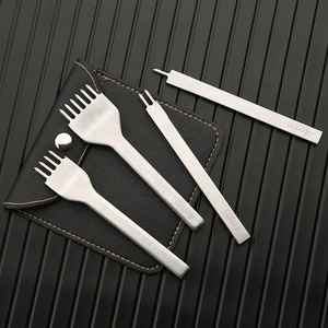 4 Pcs/Set Set de ciseaux à <span class=keywords><strong>cuir</strong></span> DIY 1/2/4/6 Prong Punch Leather Hand Craft Kits - Product Image 6