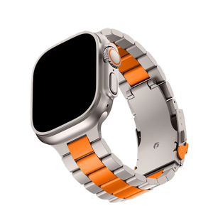 Correa de Reloj de Titanio Ultra Lujosa y Transpirable para Relojes Serie 10 de 49mm/46mm/45mm/44mm/42mm con Hebilla de Acero Inoxidable de 3 Eslabones - Product Image 1