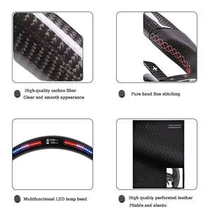 Volante Deportivo de Fibra de Carbono y Cuero JIANSHAN en Oferta para Volkswagen Golf 7 <span class=keywords><strong>GTI</strong></span> <span class=keywords><strong>Polo</strong></span> <span class=keywords><strong>GTI</strong></span> Jetta 3 Palancas 35mm/40mm - Product Image 6