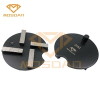 Disque de plaque de meulage diamantée 4 pouces 100mm JS Disque de rondelle 4 barres avec 1 goupille pour sol béton