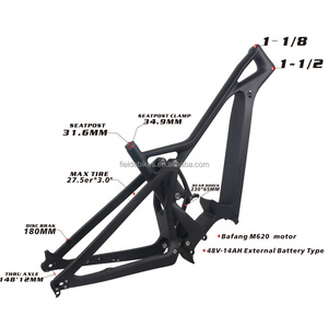 Suspension complète <span class=keywords><strong>Exess</strong></span> cadre électrique mid drive vtt cadre en fibre de carbone BAFANG MOTOR m620 1000w - Product Image 2