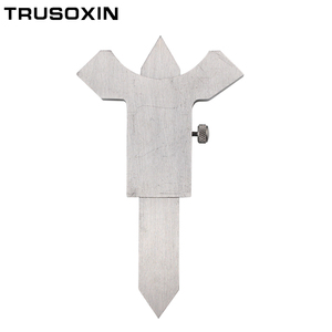 TRUSOXIN Calibrador de soldadura plateado para inspección de soldaduras, prueba de cordón de soldadura/llenado/corona, regla ulnar, medición de ángulo de 60-90 grados - Product Image 2