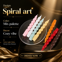 Großhandel Klassische Farbige Fadenkerzen Kreative Duftende Lange Spiralförmige Kerzen für Feiertage Diwali 100% Organisch