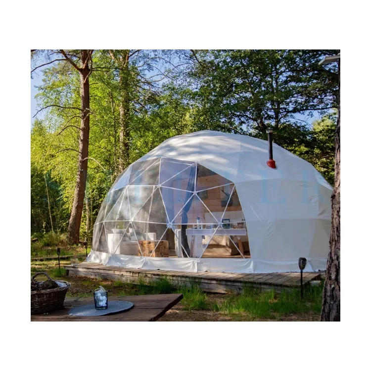 Zelt fabrik Luxus Outdoor Winter Wohnzimmer Iglu Zelt Geodätischen Kuppel für Verkauf