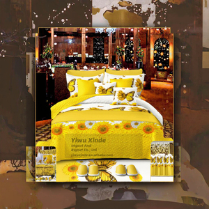 2025 Floral <strong>Bedding</strong> Collection 26 Pieces with <strong>Matching</strong> <strong>Curtains</strong> for Wedding <strong>and</strong> Hotel Use on Sale Online - Product Image 3