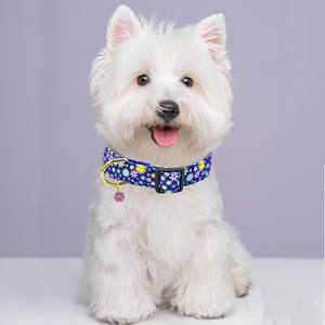 Kerah bunga anjing dapat diatur, dengan pesona bunga untuk XS Kecil Sedang besar hewan peliharaan anak perempuan anak laki-laki berjalan latihan lari - Product Image 3