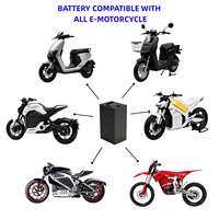 Batterie au lithium-ion personnalisée CE MSDS 48V 72V 30Ah 50Ah 100Ah, vente en gros, pack de batteries IP65, cellules de batterie à cycle long pour moto électrique