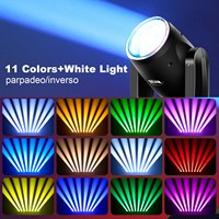 2 Stück 200W LED Gobo Beam Moving Head Bühnenlicht mit Flightcase, 15 Muster und Regenbogeneffekt für DJ-Party-Show Disco-Beleuchtung