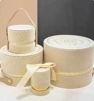 Fabrication de boîte cadeau ronde de luxe en carton recyclé avec logo personnalisé pour vêtements de mariage boîte d'emballage pour cadeaux de parfum cosmétique