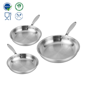 Không Dính Cảm Ứng Thép Không Gỉ Nấu Ăn Pan Set Triply Lai 304/316 Thép Không Gỉ Chảo Không Dính Nhà Bếp Pan Set - Product Image 1