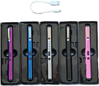 Stylo Lampe Torche Laser pour l'Autodéfense des Femmes Sécurité USB Rechargeable