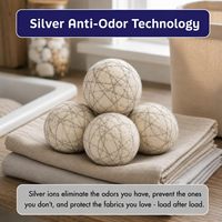 Bola Pengering Wol Organik Buatan Tangan Ramah Lingkungan Berbahan Kain 40G XL 6-Pak Buatan Tangan di Cina