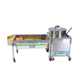 Industriële Handmatige Caramel Zoete Popcorn Machines Commerciële Snack Pop Ketel Maïs Productielijn Te Koop