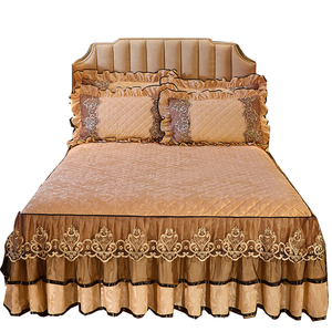 Sang trọng hoa ren thêu giường váy Bìa dày nhà Váy bộ đồ giường - Product Image 2