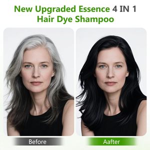 Hot Bán 4 Trong 1 Màu Đen Màu Xám Thuốc Nhuộm Tóc Dầu Gội Bán Vĩnh Viễn Ngay Lập Tức Thảo Dược Màu Tóc 100% Xám Bảo Hiểm 500Ml Cho Phụ Nữ Người Đàn Ông - Product Image 3