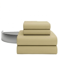 Parure de lit en tissu tissé 100 % coton égyptien biologique certifié OEKO-TEX, 3 pièces, pliée, unie, 300 fils, hypoallergénique, respirante