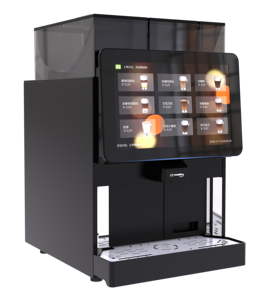 เครื่องชงกาแฟแบบหยอดเหรียญพร้อมระบบทำความเย็นนมสด สำหรับทำลาเต้ คาปูชิโน อเมริกาโน เอสเพรสโซ สำหรับใช้ในเชิงพาณิชย์ รุ่น LE330A สองหัวชง - Product Image 1