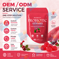 Gummies Probiotiques pour Femmes Saveur Canneberge 5 Milliards d'UFC Soutien Quotidien à la Digestion et au Bien-être Féminin Marque Privée OEM