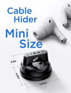 Organisateur de câbles rotatif à 360 degrés LISEN, support magnétique pour câbles, clips de gestion des fils, auto-adhésif, pour bureau, voiture, maison - Product Image 6